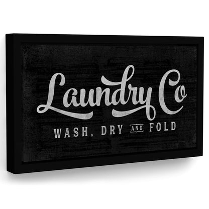 Laundry Co Sign - Wash, Dry, and Fold - Pretty Perfect Studio