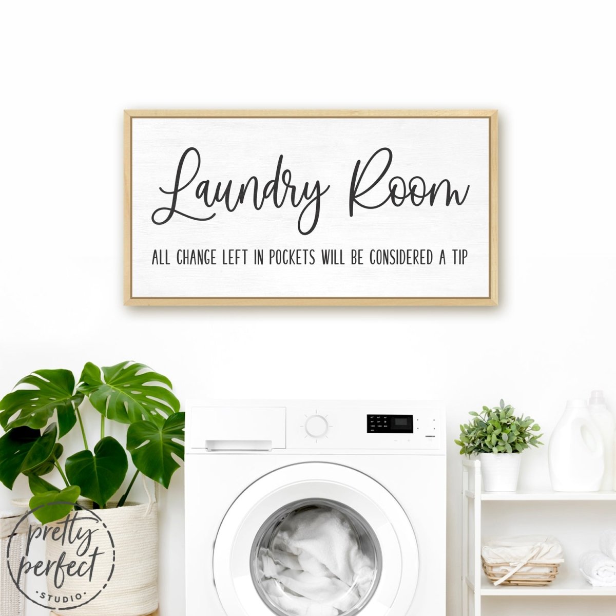 Laundry Room Change Sign In Laundry Room - Pretty Perfect Studio