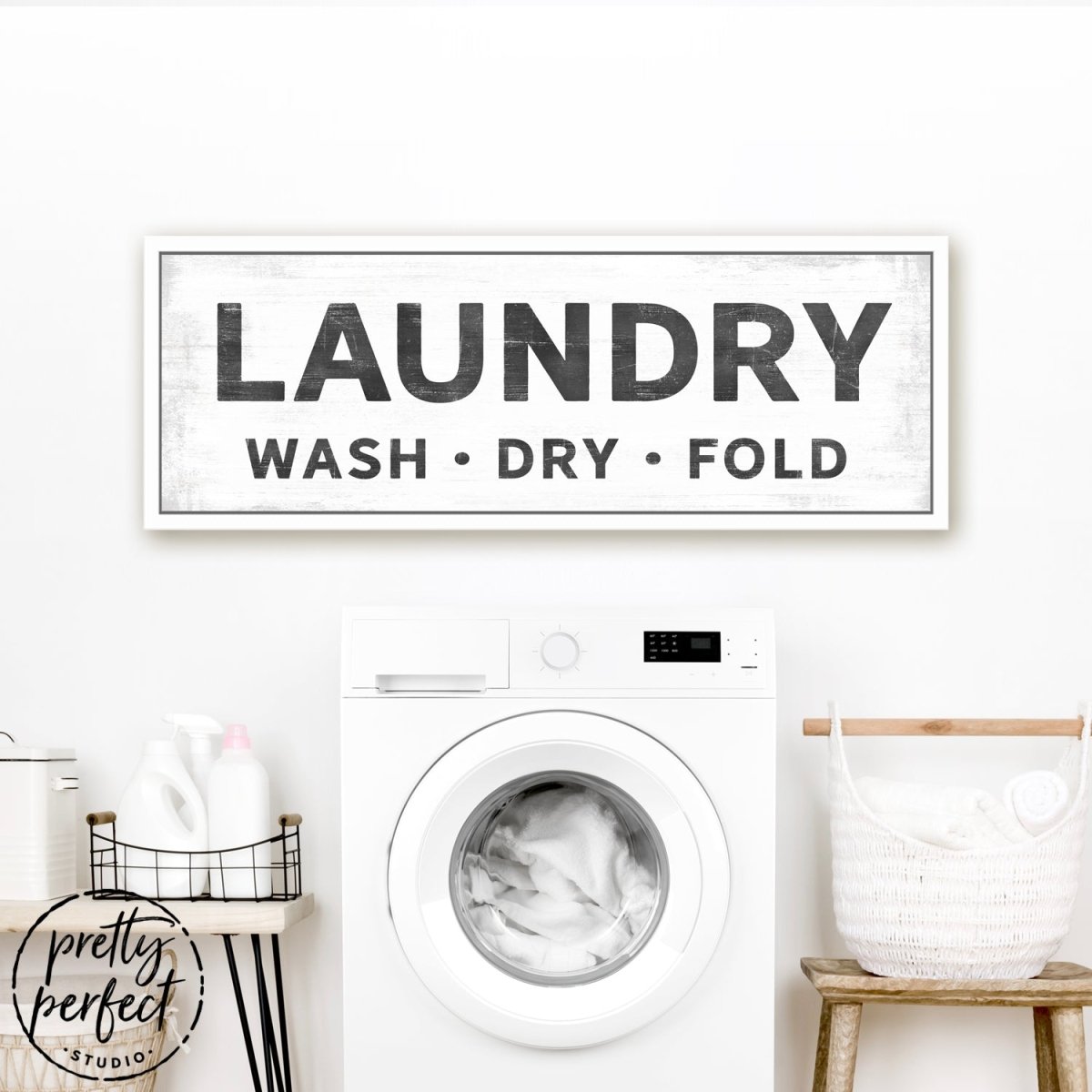 Offers Wash, Dry & Fold Laundry Sign