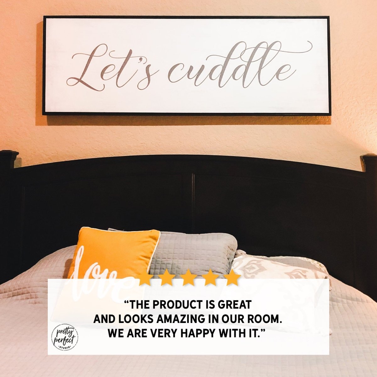 Customer product review for let's cuddle wall art by Pretty Perfect Studio