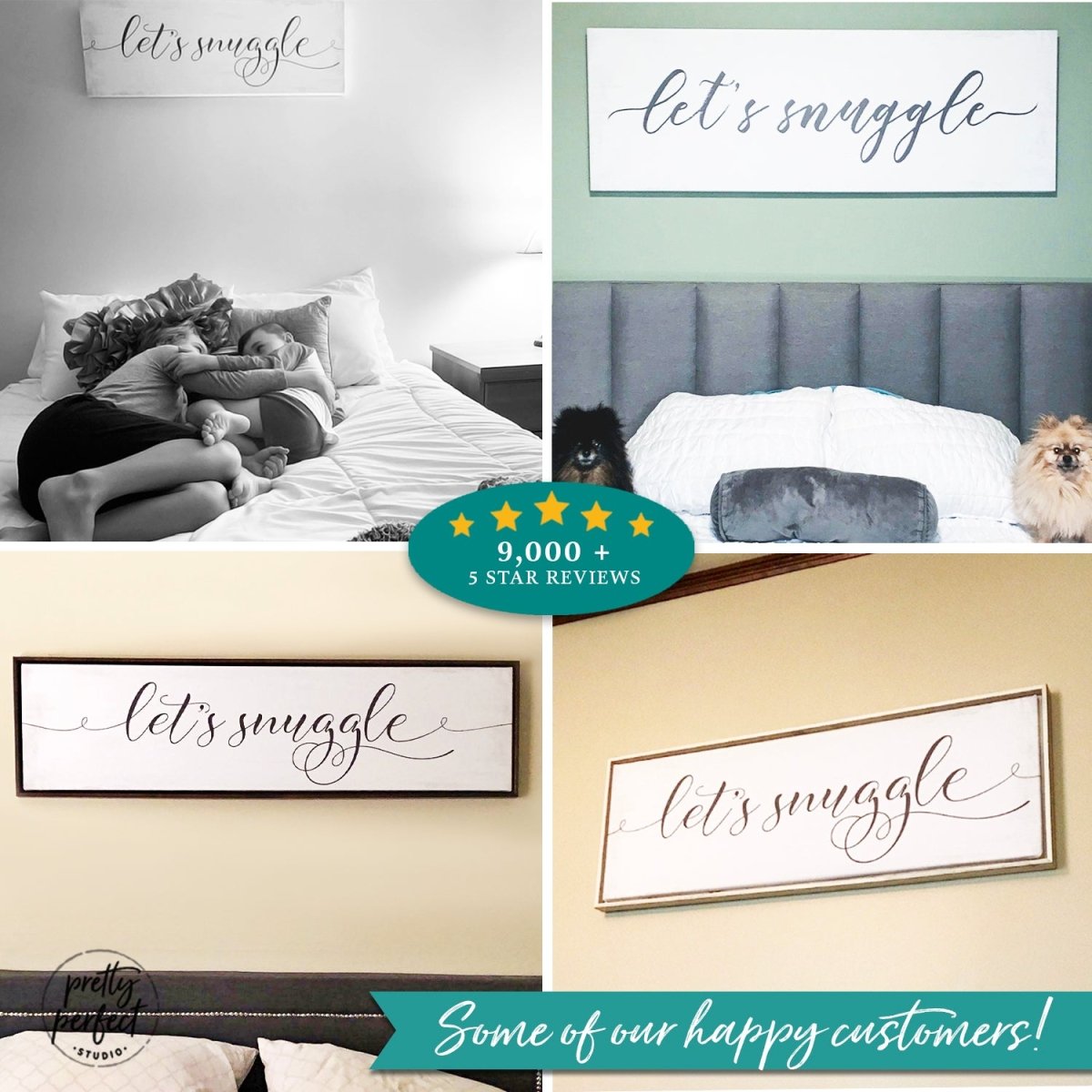 Customer product review for let's snuggle wall art by Pretty Perfect Studio