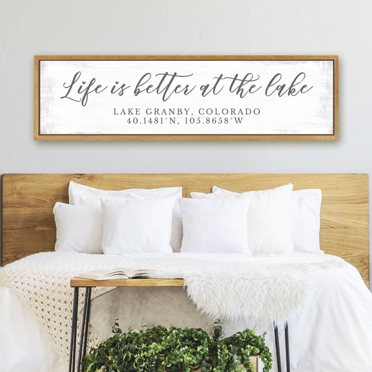 Life Is Better at the Lake Sign Above the bed - Pretty Perfect Studio