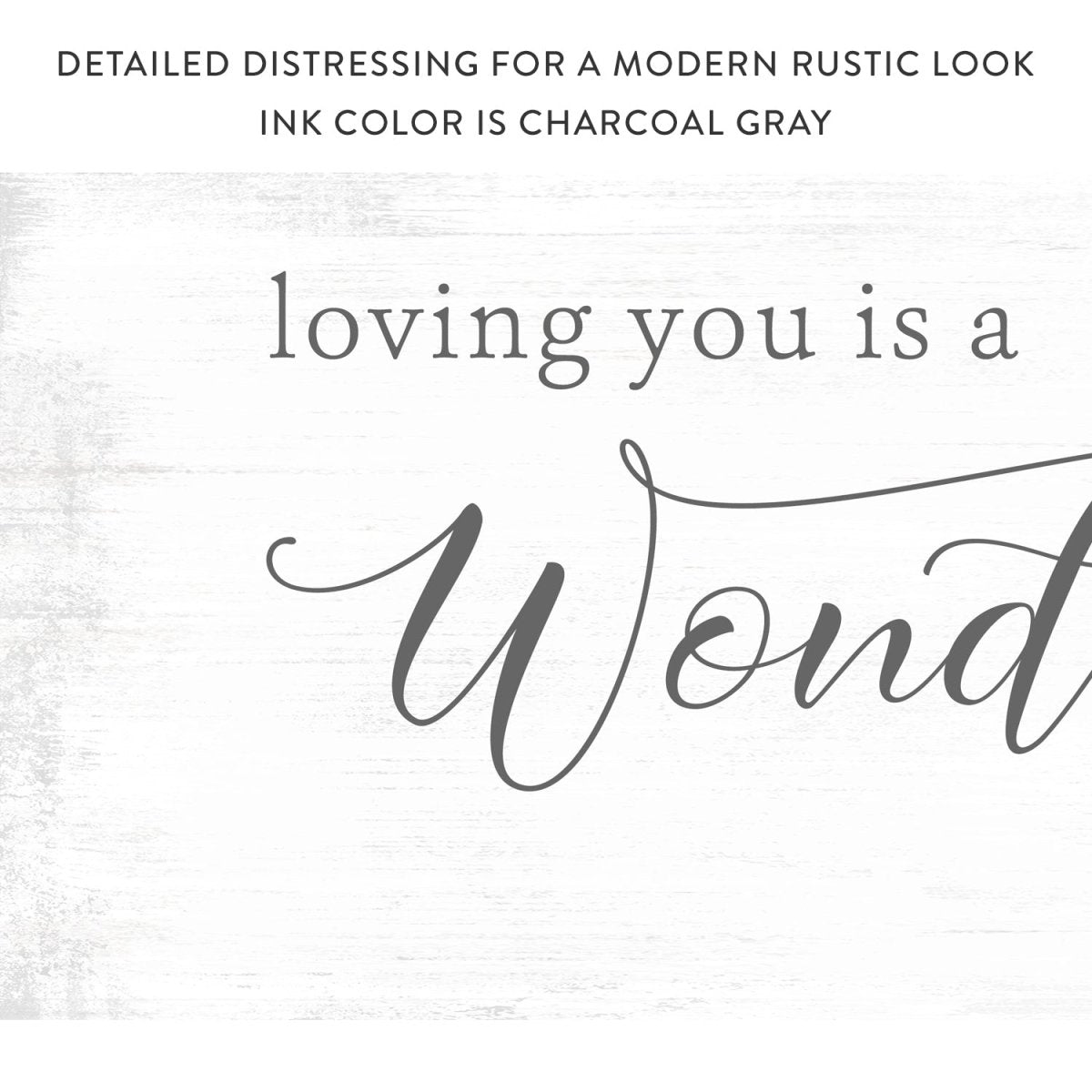 Loving You Is A Wonderful Way To Spend A Lifetime Wall Art With Rustic Look - Pretty Perfect Studio