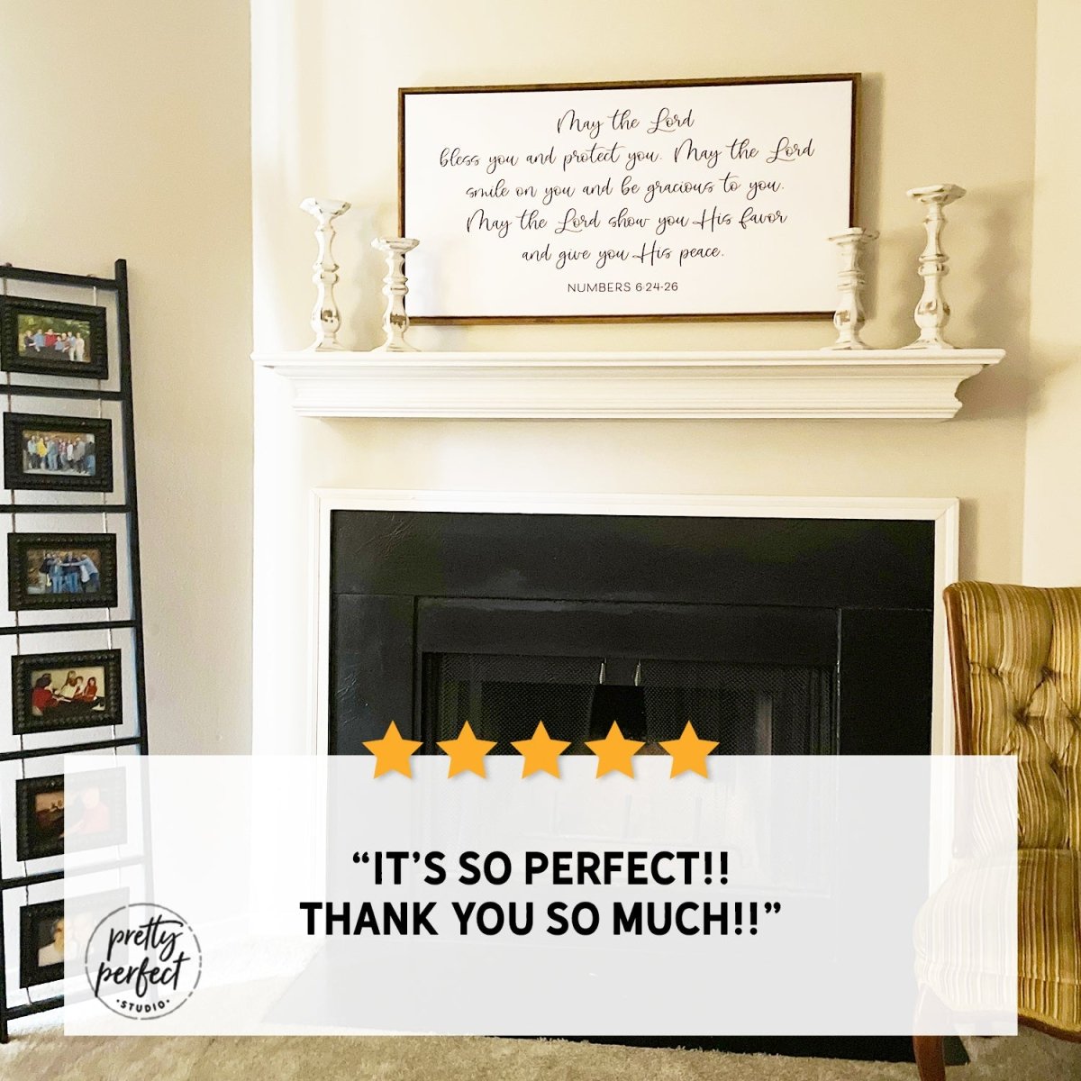 Customer product review for may the lord bless you wall art by Pretty Perfect Studio