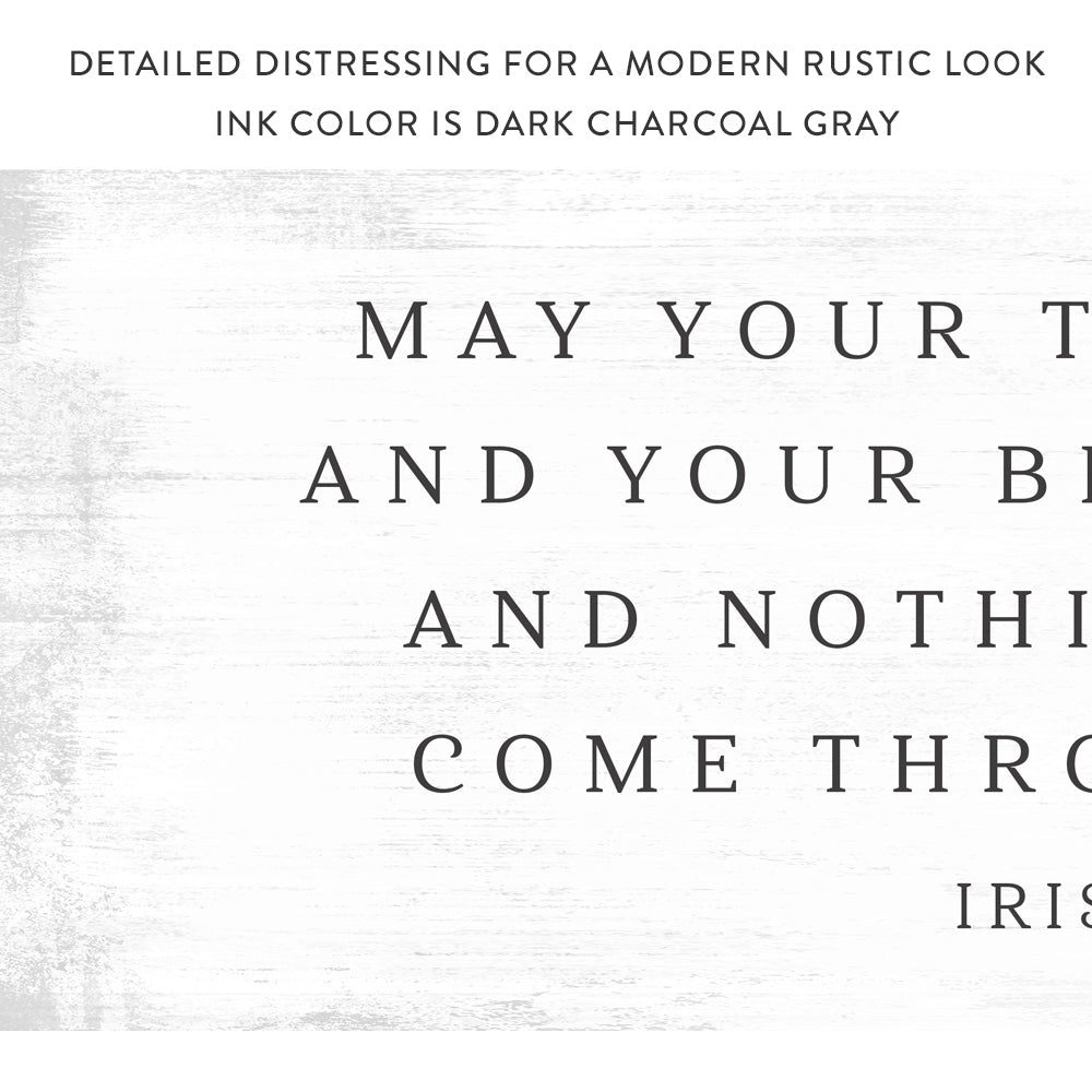 May Your Troubles Be Less Sign With Modern Rustic Look - Pretty Perfect Studio