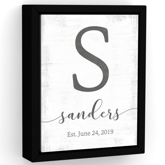 Monogram Family Last Name Sign - Pretty Perfect Studio