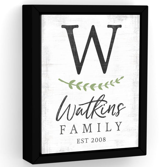 Monogram Family Last Name Sign with Established Date - Pretty Perfect Studio
