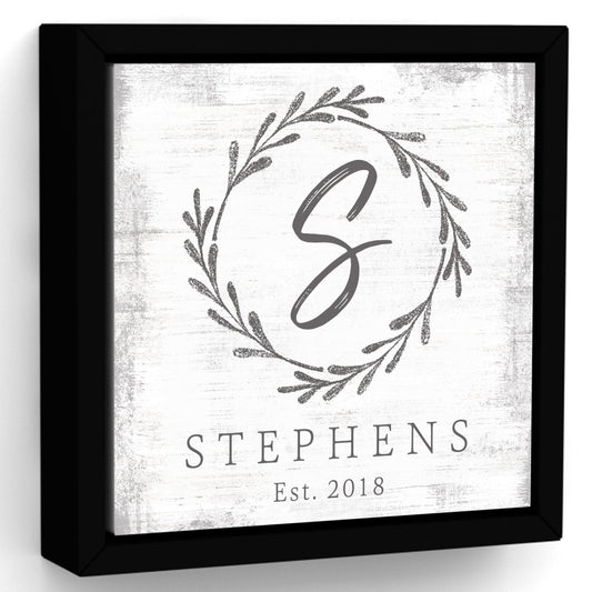 Monogram Family Name Sign freeshipping - Pretty Perfect Studio