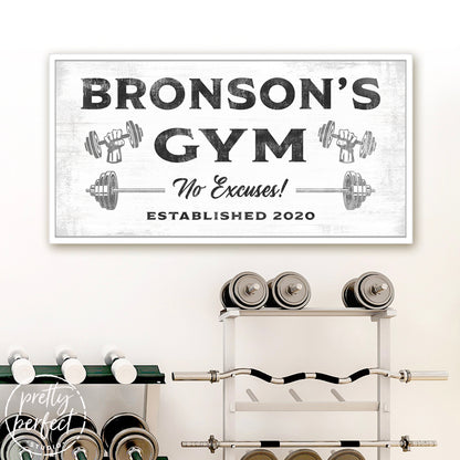 Custom Gym Sign With Established Date - Pretty Perfect Studio