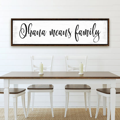 Ohana Means Family Quote Sign Above Table - Pretty Perfect Studio