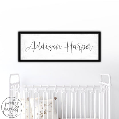 Baby Girl's Personalized Name Canvas Wall Art for the Nursery Room Above Crib - Pretty Perfect Studio