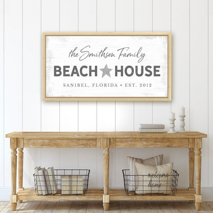 Personalized Beach House Family Name Sign