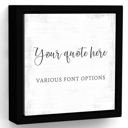 Personalized Canvas Wall Art With Custom Quote
