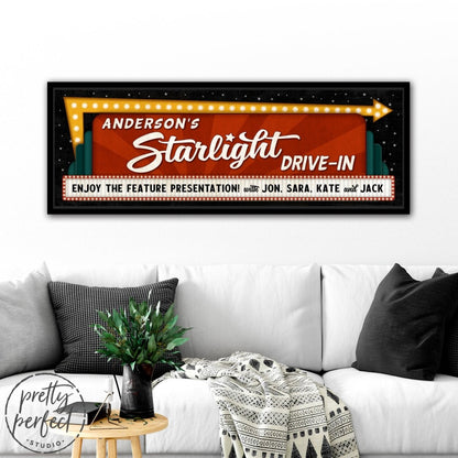 Personalized Drive In Movie Sign, Drive-In Theater Arrow Sign, Drive In Movie Painting Customized