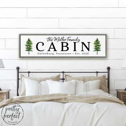 Personalized Family Cabin Sign  Custom Name Wall Decor – Pretty