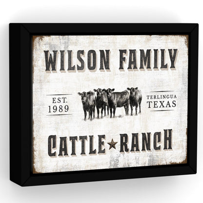 Personalized Family Cattle Ranch Name Sign