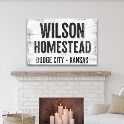 Personalized Family Established Sign Above Fireplace - Pretty Perfect Studio