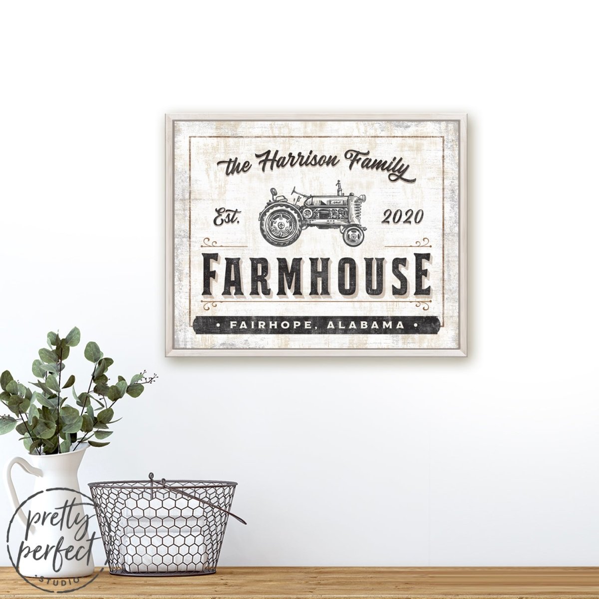 Personalized Family Farmhouse Sign - Pretty Perfect Studio