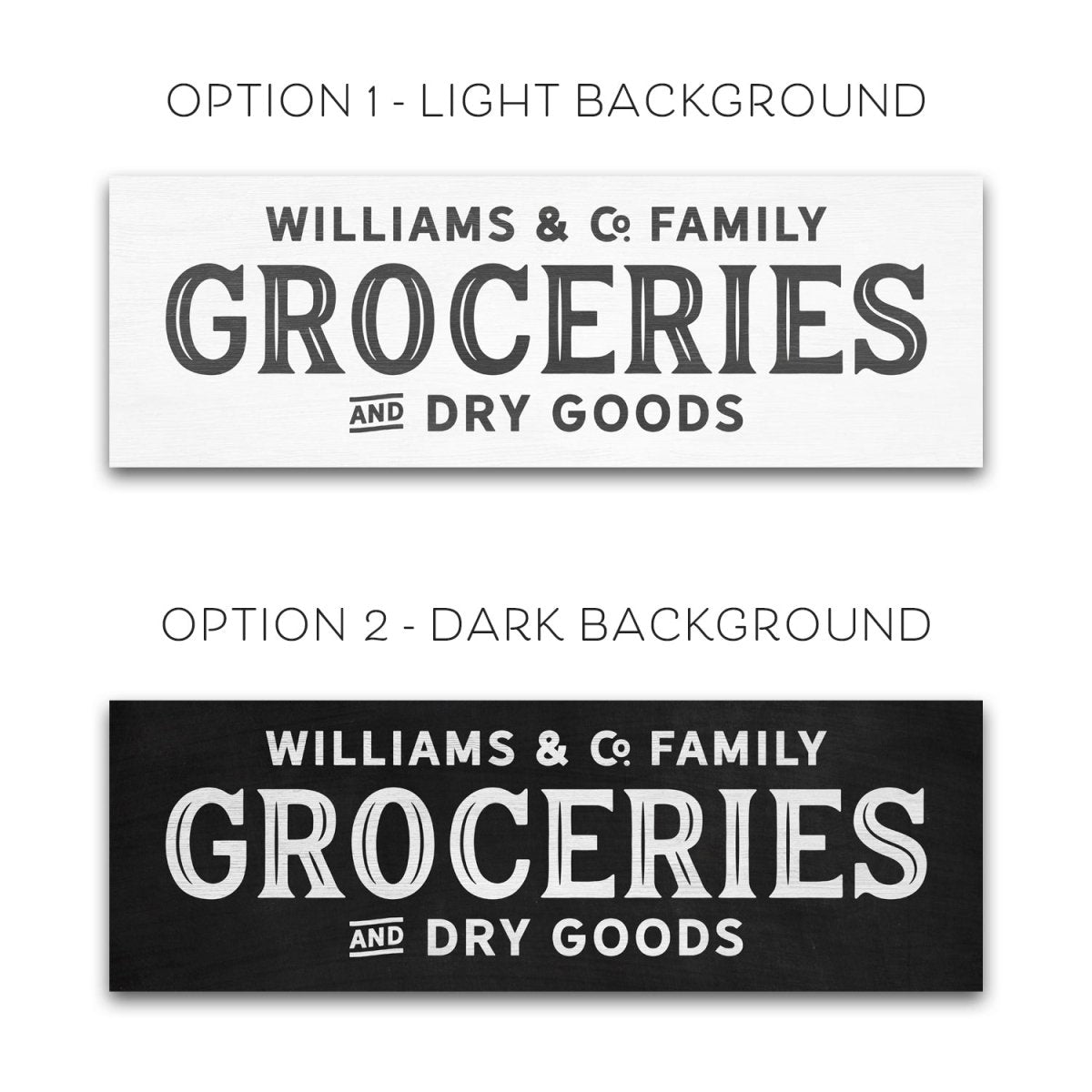 Personalized Family Grocery Sign