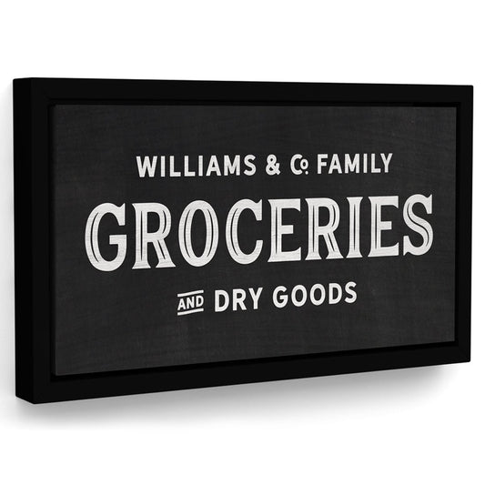 Personalized Family Name Grocery Sign - Pretty Perfect Studio