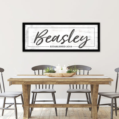 Personalized Family Sign Above Table - Pretty Perfect Studio