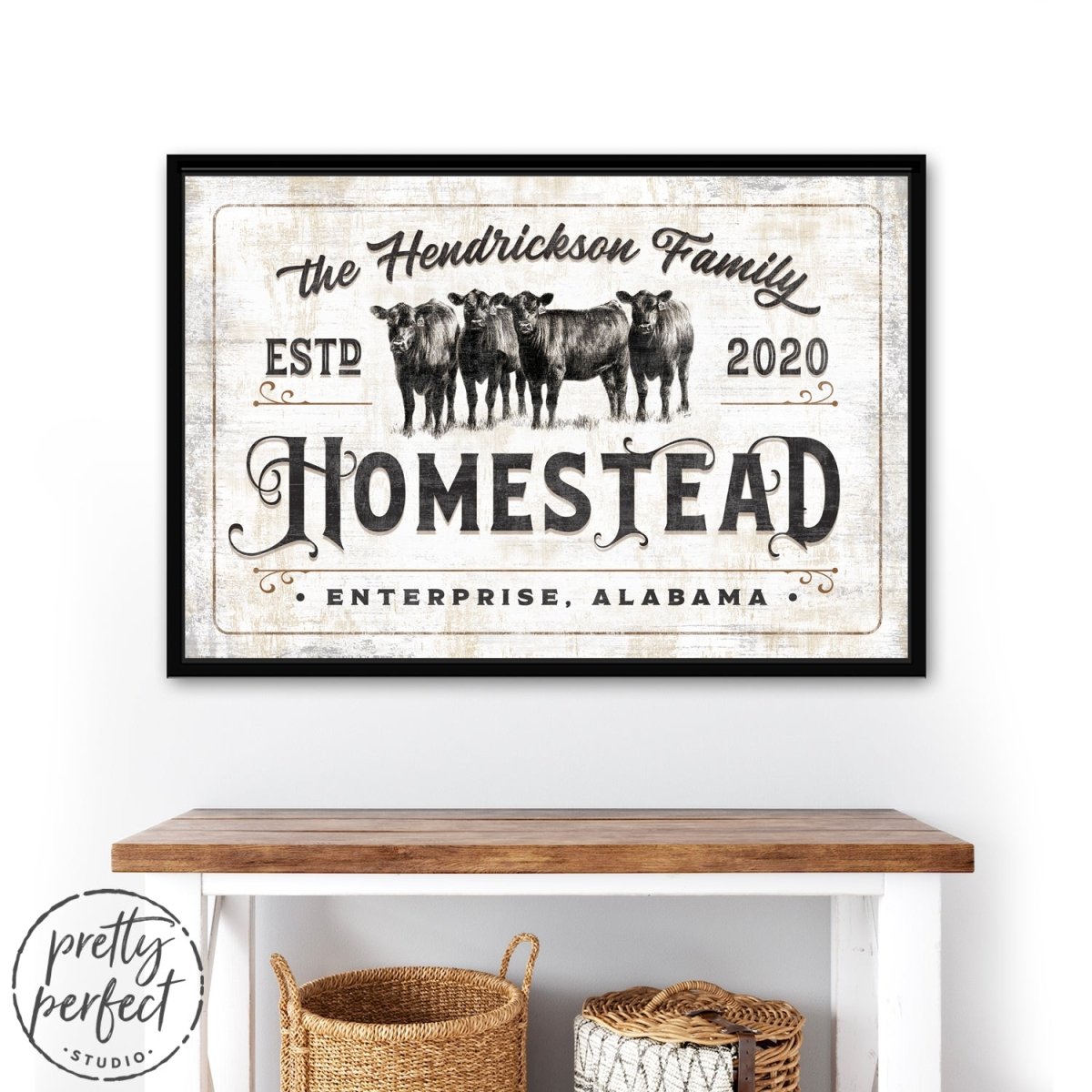 Personalized Farmhouse Kitchen Sign – Pretty Perfect Studio
