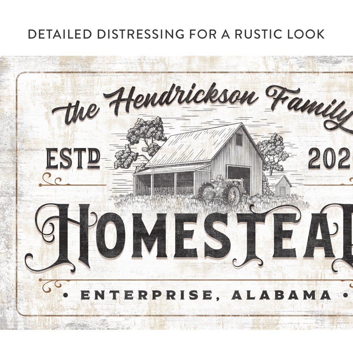 Personalized Farmhouse Homestead Sign freeshipping - Pretty Perfect Studio