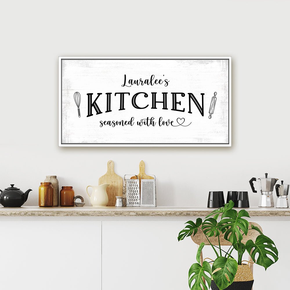 Personalized Farmhouse Kitchen Sign Above Counter - Pretty Perfect Studio