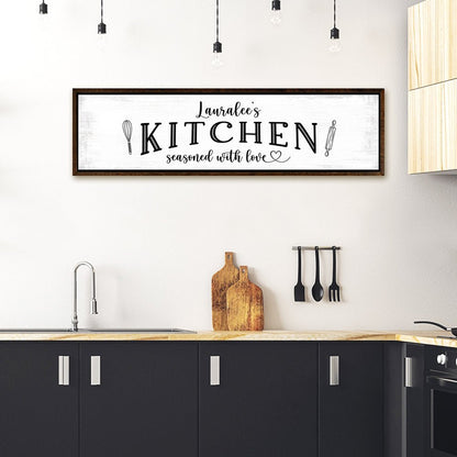 Personalized Farmhouse Kitchen Sign Above Counter - Pretty Perfect Studio