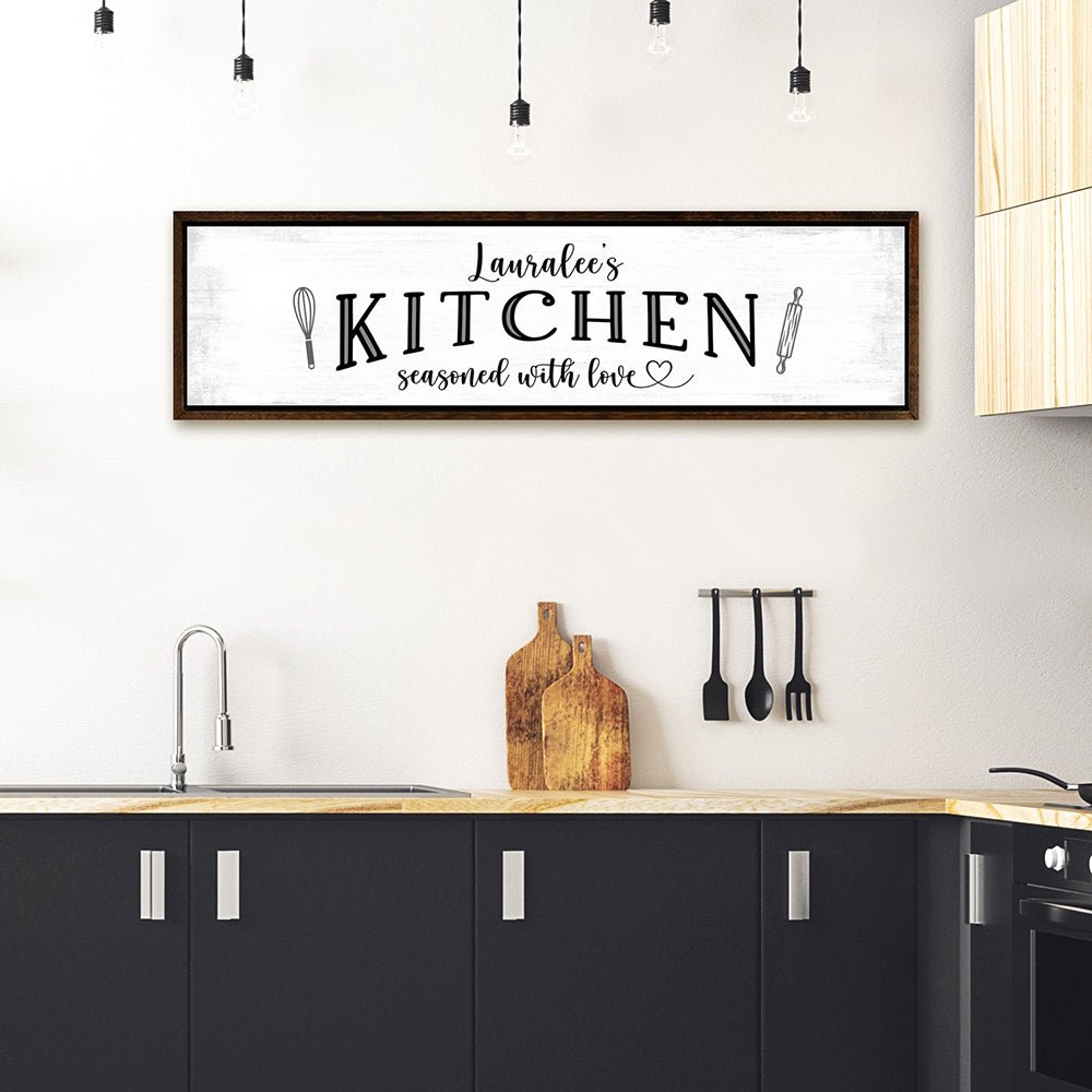 Personalized Kitchen - Seasoned With Love Premium Canvas