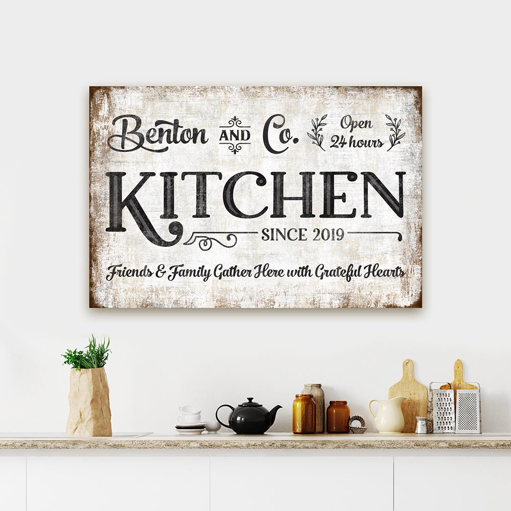 Kitchen Sign Rustic Personalized – Creative Farm Girl