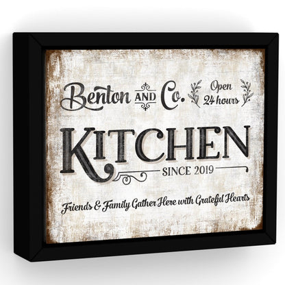Personalized Farmhouse Kitchen Sign With Name and Date - Pretty Perfect Studio