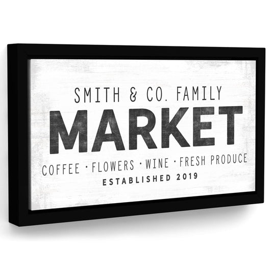Personalized Market Sign With Name and Date - Pretty Perfect Studio