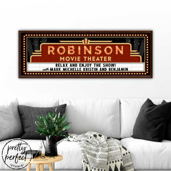 Personalized Movie Theater Sign – Pretty Perfect Studio