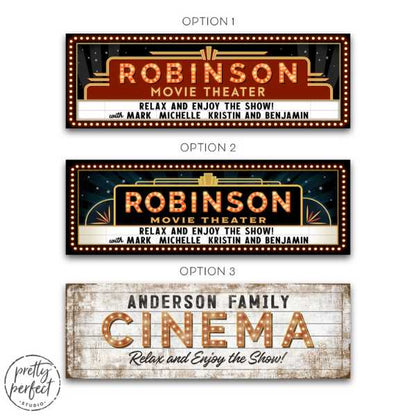 Personalized Movie Theater Sign