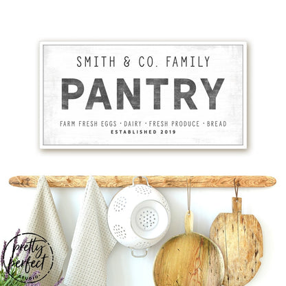 Personalized Pantry Sign With Name & Established Date in Pantry - Pretty Perfect Studio