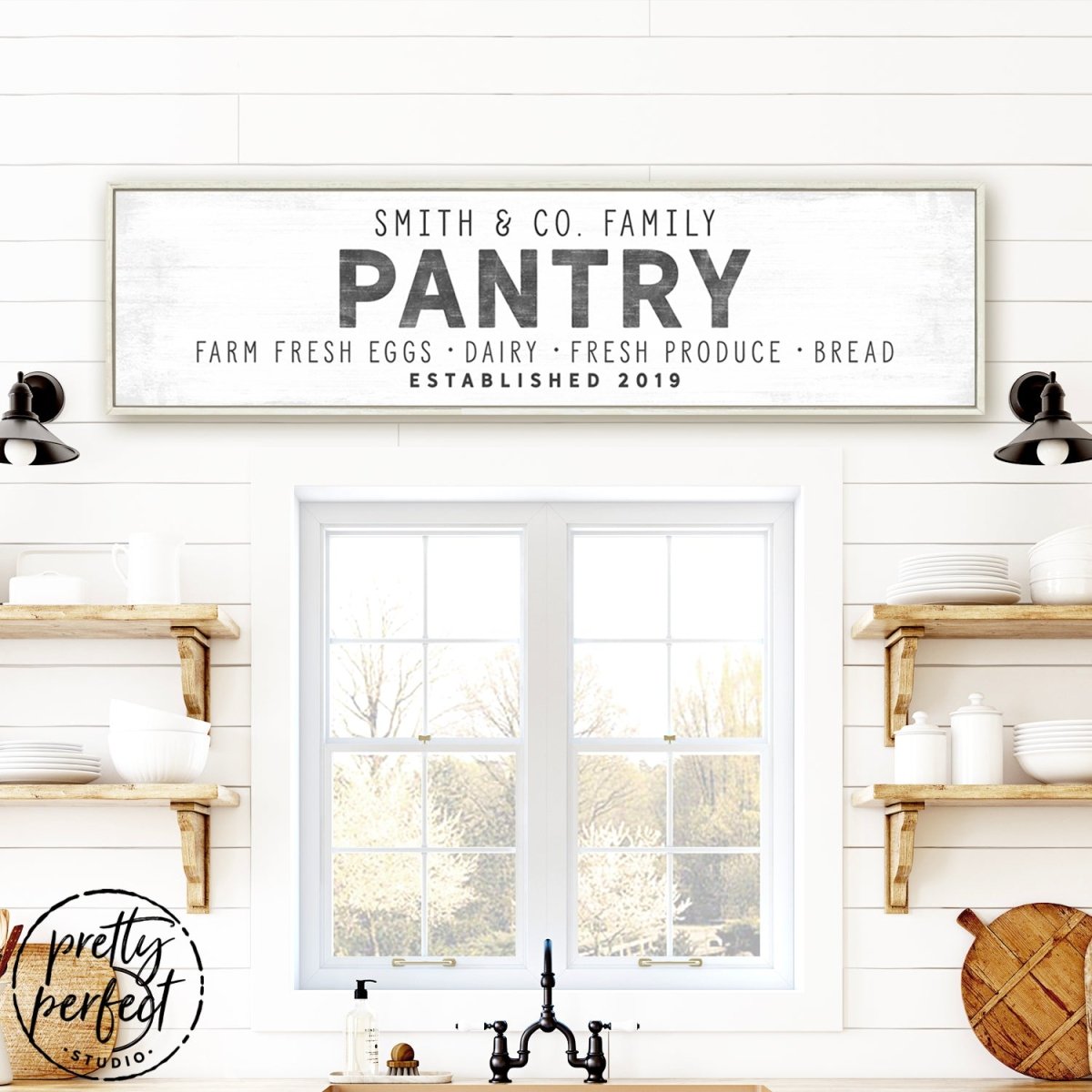 Personalized Pantry Sign With Name & Established Date in Kitchen - Pretty Perfect Studio