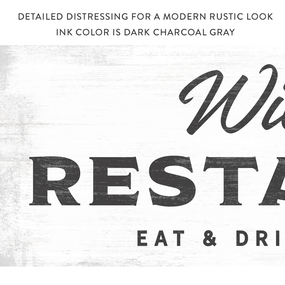Personalized Restaurant Sign With Modern Rustic Look - Pretty Perfect Studio