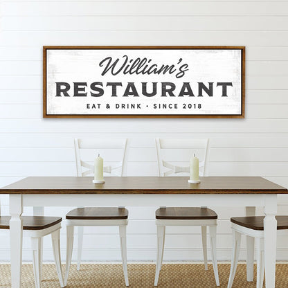 Personalized Restaurant Sign in Kitchen - Pretty Perfect Studio