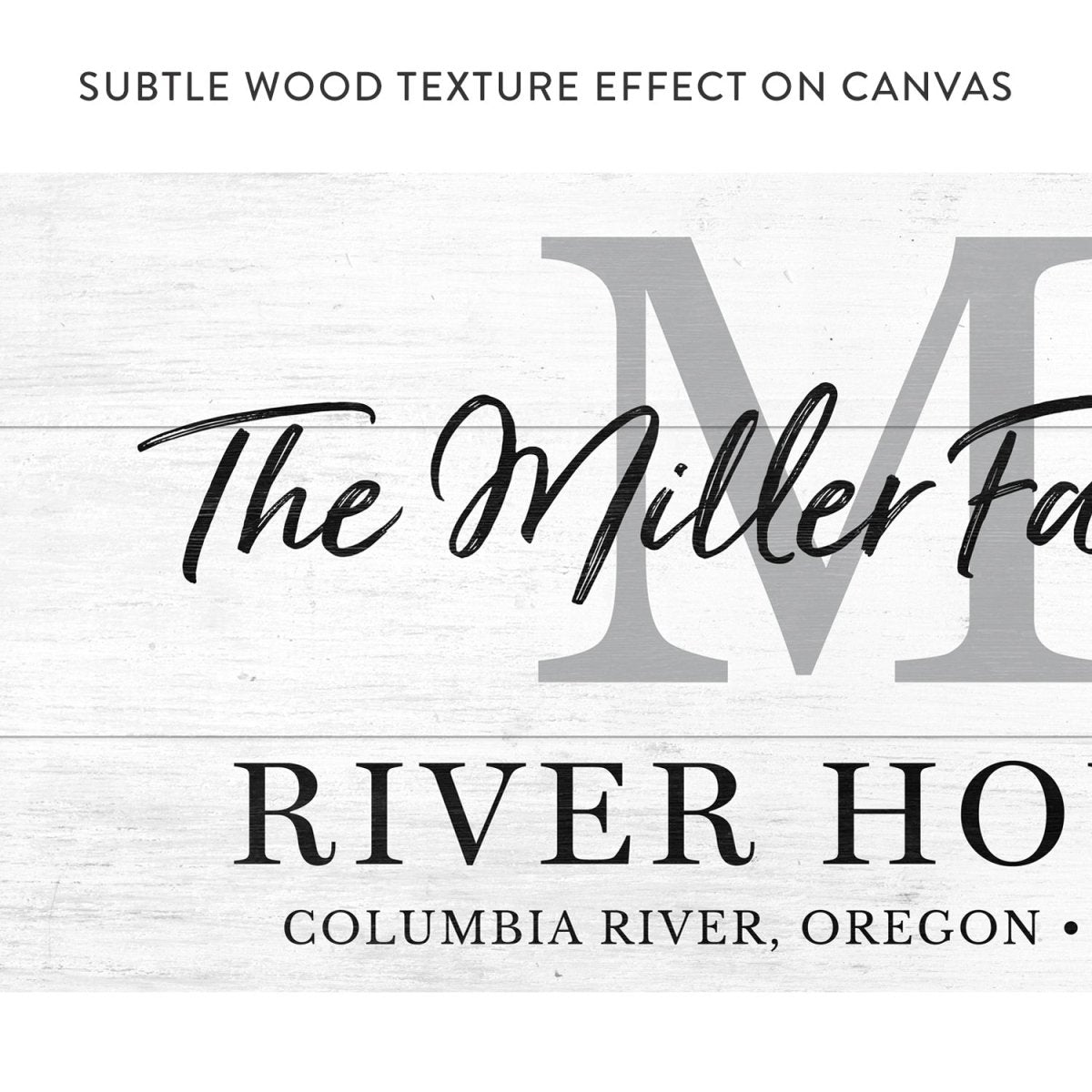 Personalized River House Family Monogram Sign