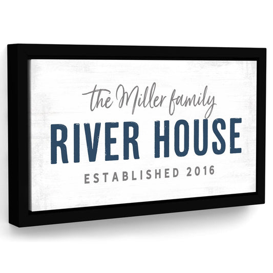 Personalized River House Wall Art - Pretty Perfect Studio