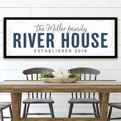 Personalized River House Wall Art Above Table - Pretty Perfect Studio