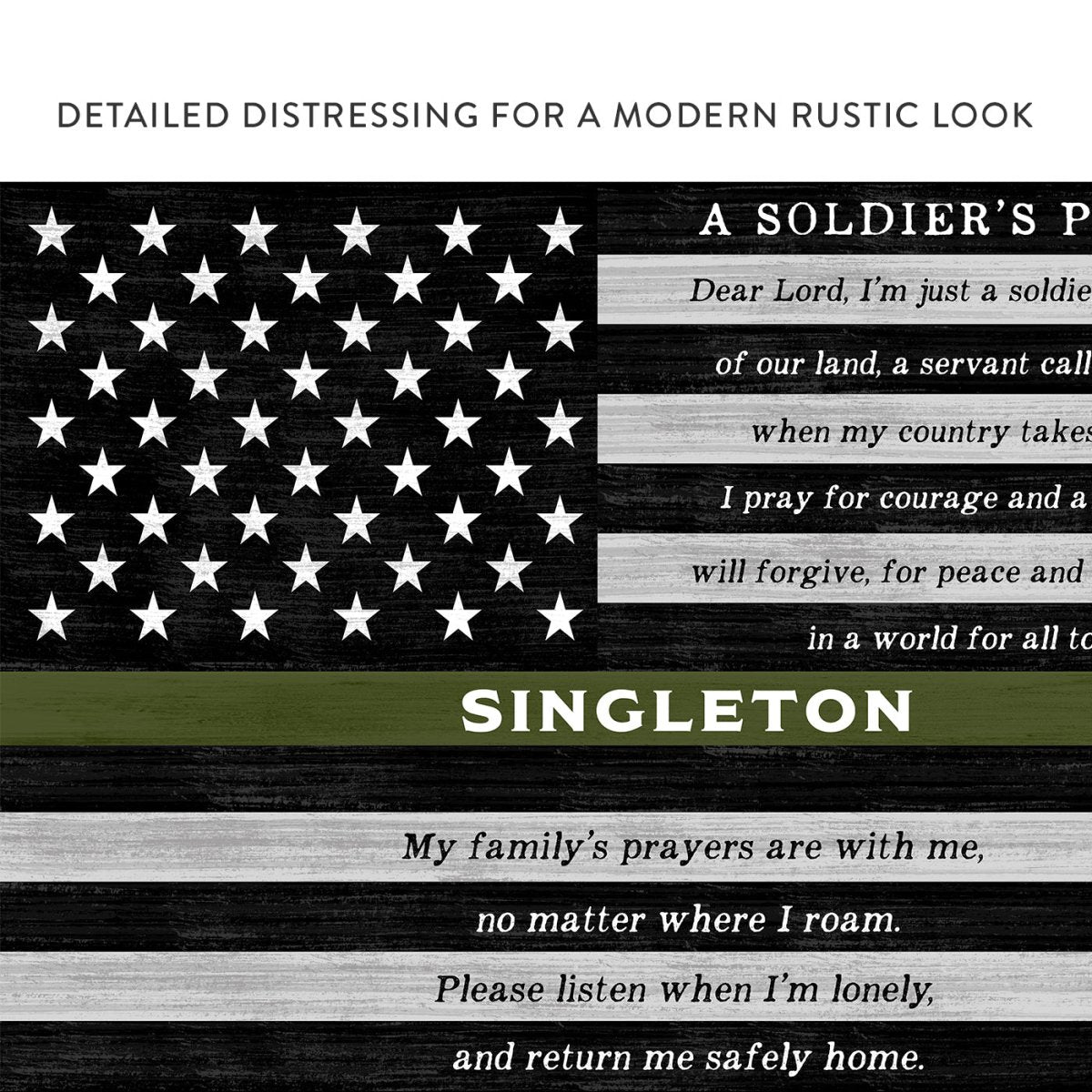 Personalized US Military Soldier's Prayer Sign - Pretty Perfect Studio