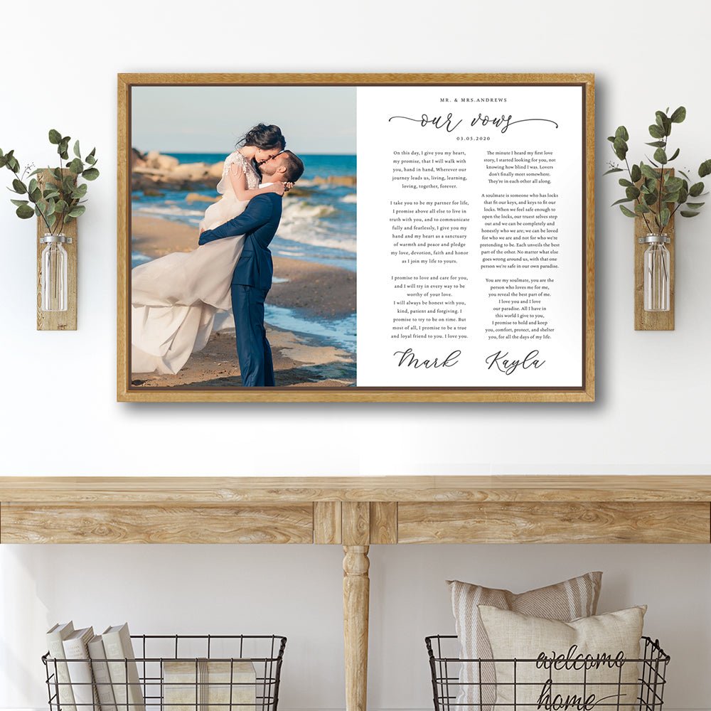 Wedding Vows Art, Vows on Canvas, wedding Vows Print, retailer Personalized Gift, Wedding Gift, Wedding Promises, Wedding vows canvas