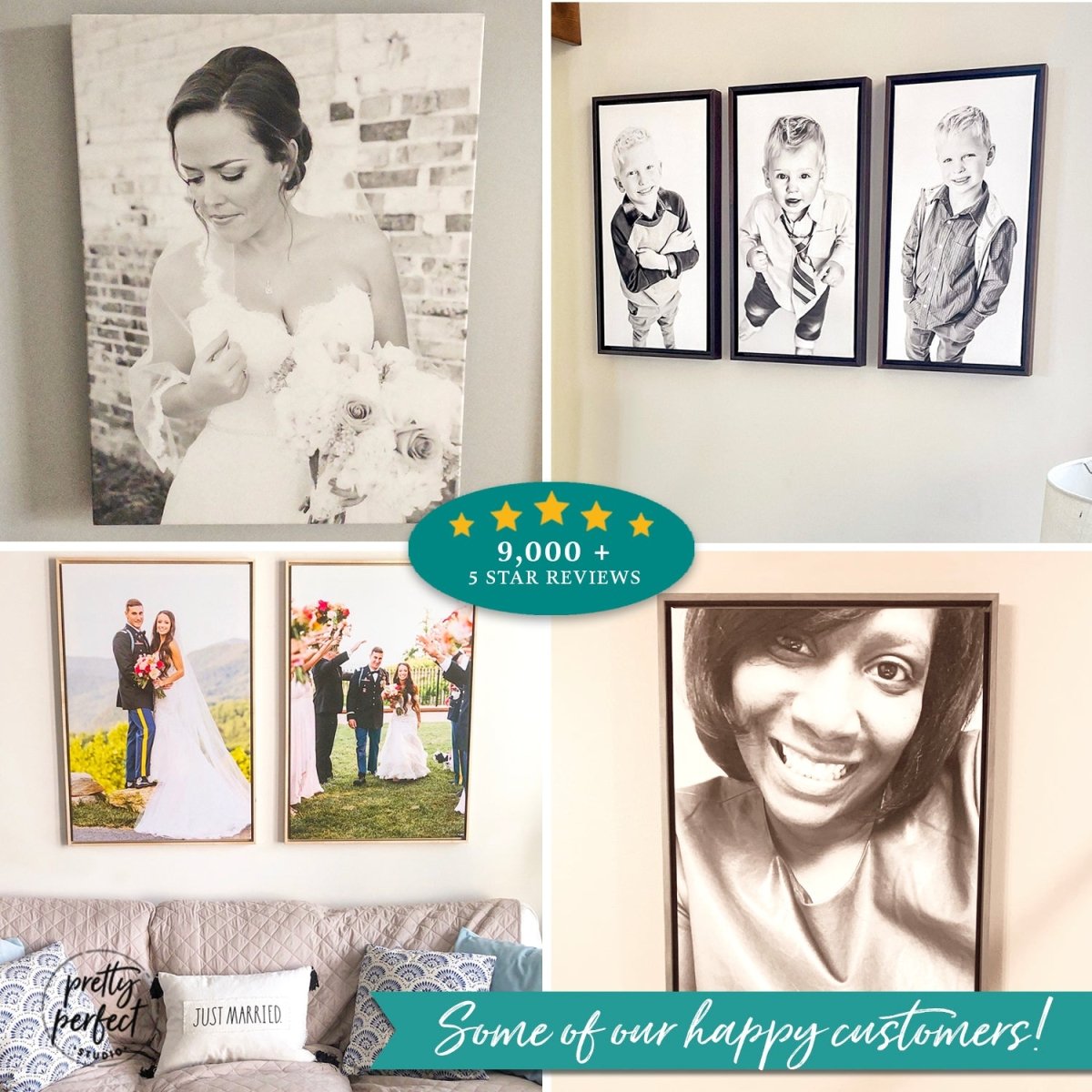Customer product review for custom photo canvas wall art by Pretty Perfect Studio