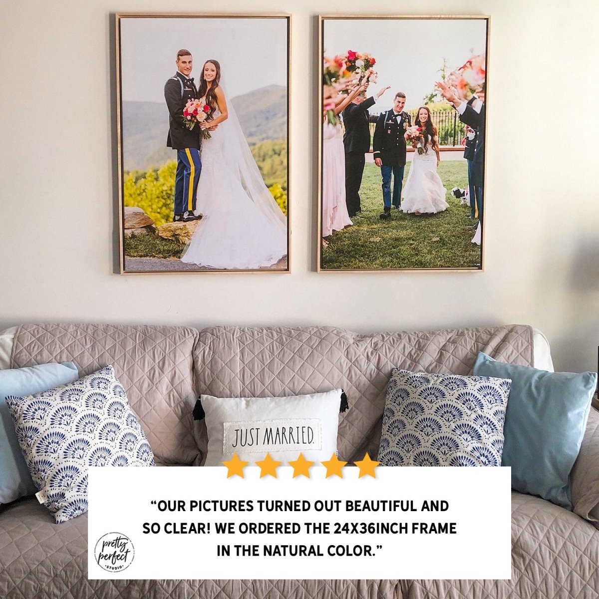 Customer product review for custom photo canvas wall art by Pretty Perfect Studio
