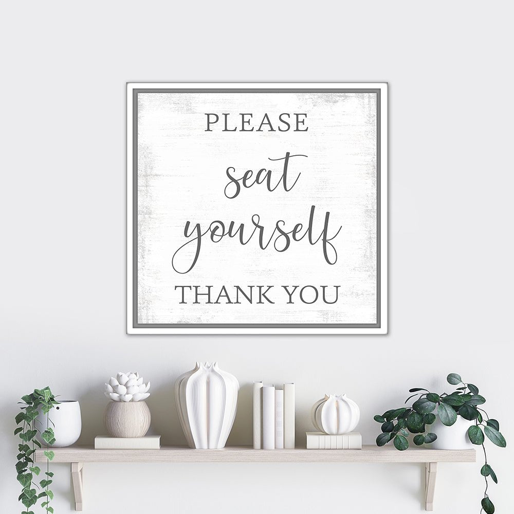 Please Seat Yourself Bathroom Sign in Family Room - Pretty Perfect Studio