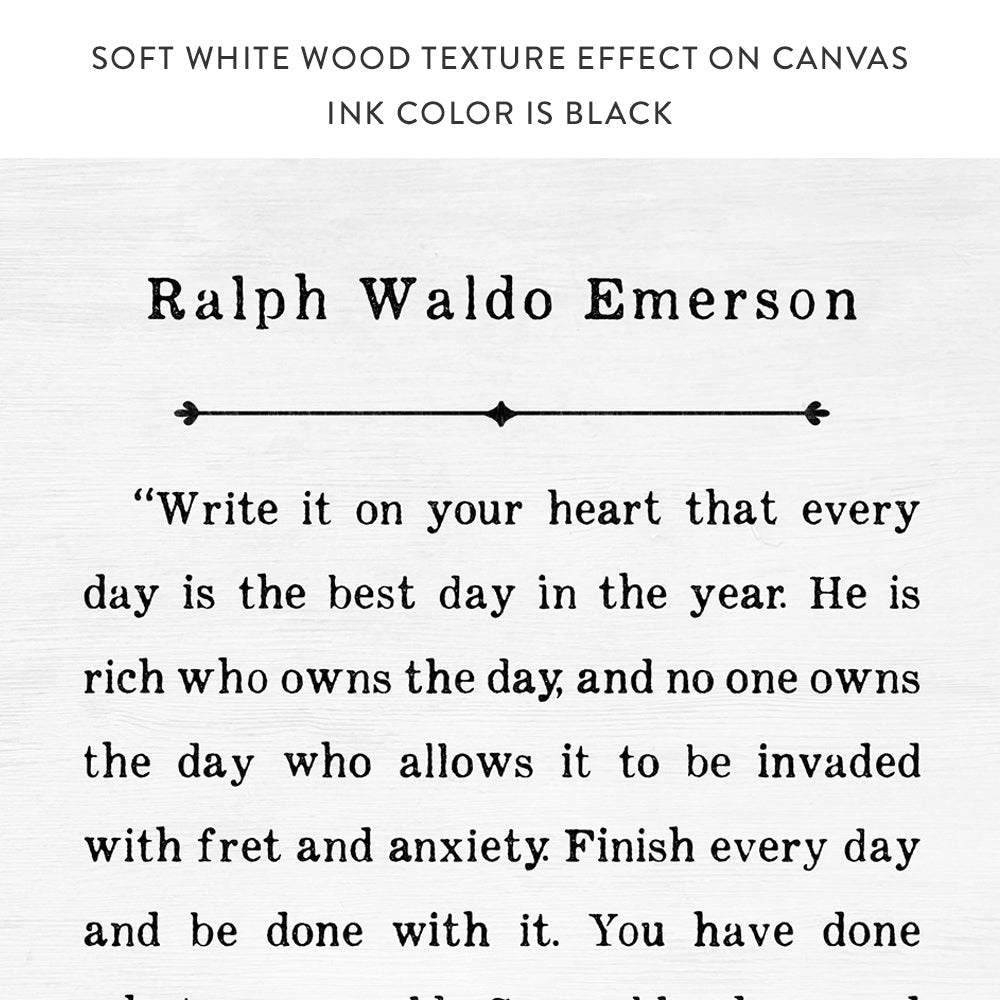 Ralph Waldo Emerson Quote Write It On Your Heart