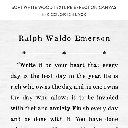Ralph Waldo Emerson Quote Write It On Your Heart