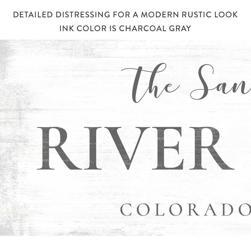 Custom River House Sign | Personalized River House Canvas Wall Art